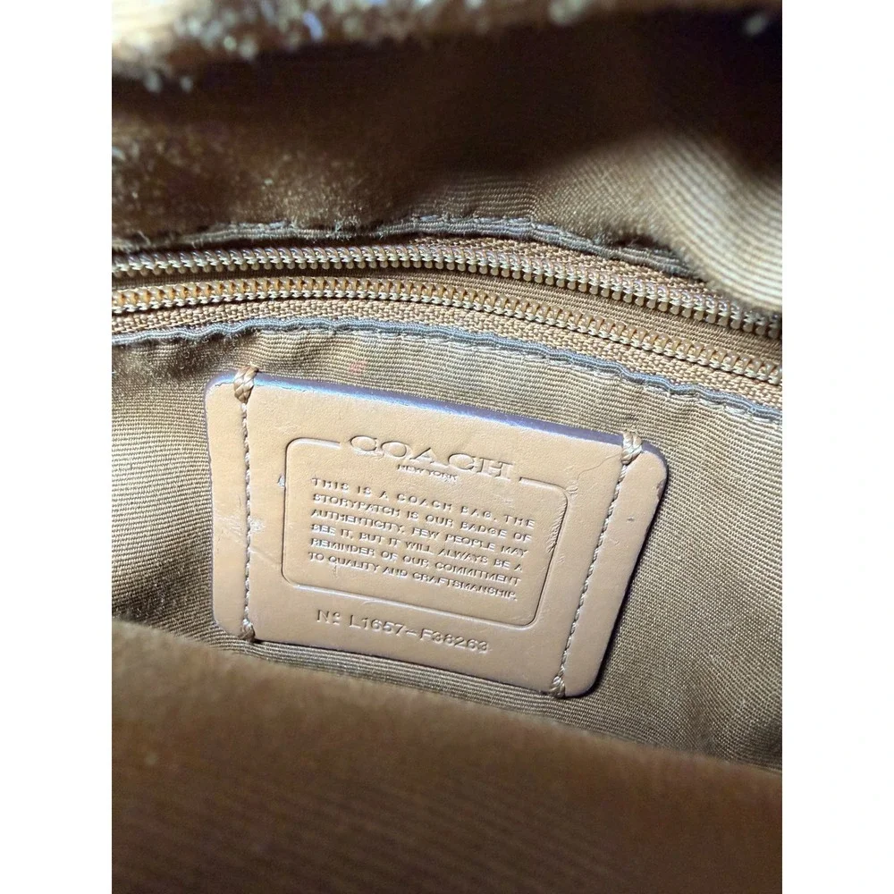 Coach Saddle Leather Mini Charlie Backpack F38263 Pebble Leather Backpack.